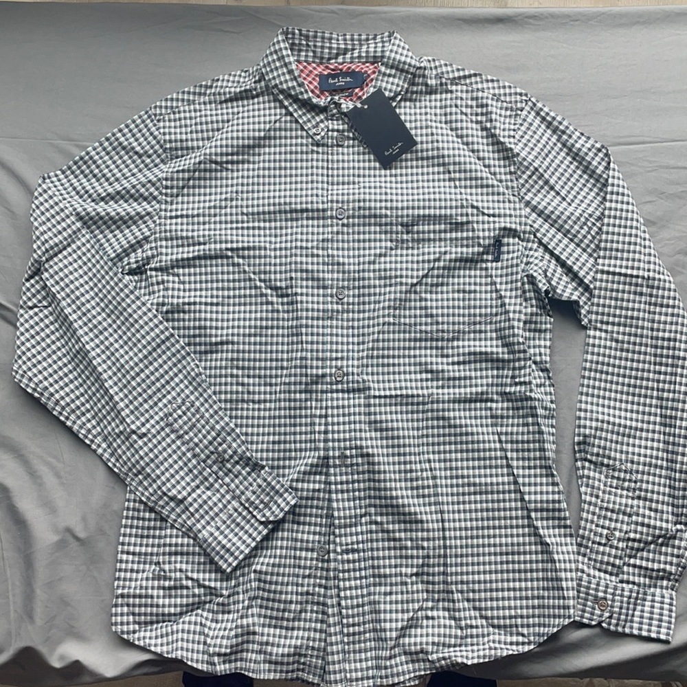 Paul Smith size large checkered shirt new